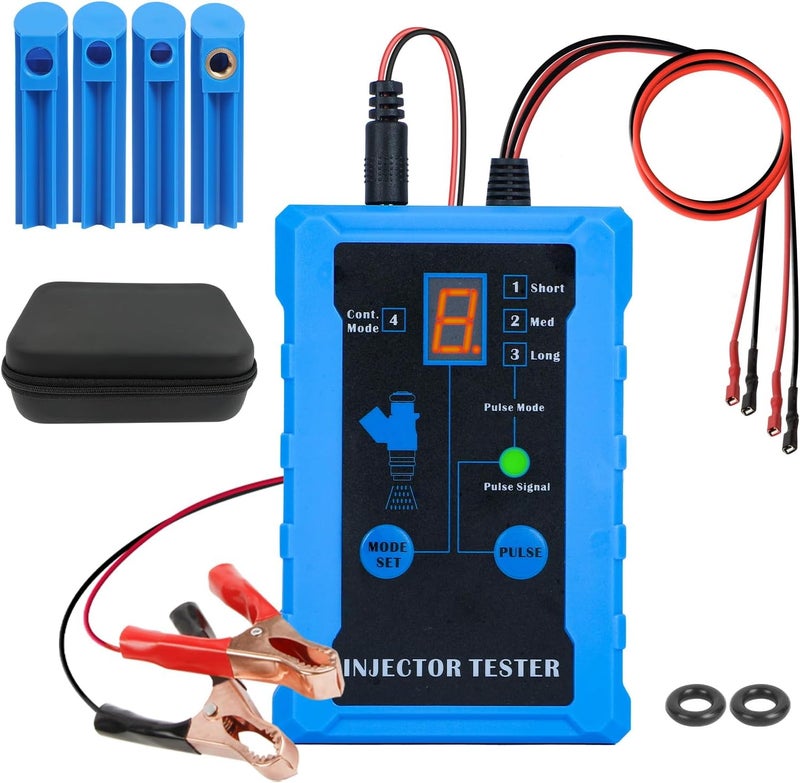 ELEY Automotive Fuel Injector Tester, Car Fuel Injector Cleaner Tool Kit DIY Universal Fuel Injector Driver Box DC 12V Suitable for All Gasoline and Diesel Injectors (V40) - Image 1